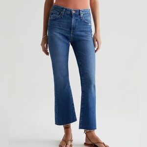 AG ADRIANO GOLDSCHMIED FARRAH BOOT CROP HIGH RISE DENIM BLUE JEANS / SIZE 31